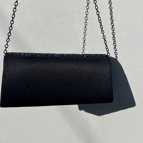 Small black and blue sparkly evening purse - Picture 3 of 10